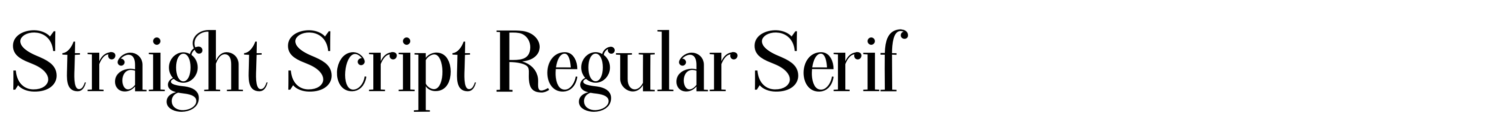 Straight Script Regular Serif